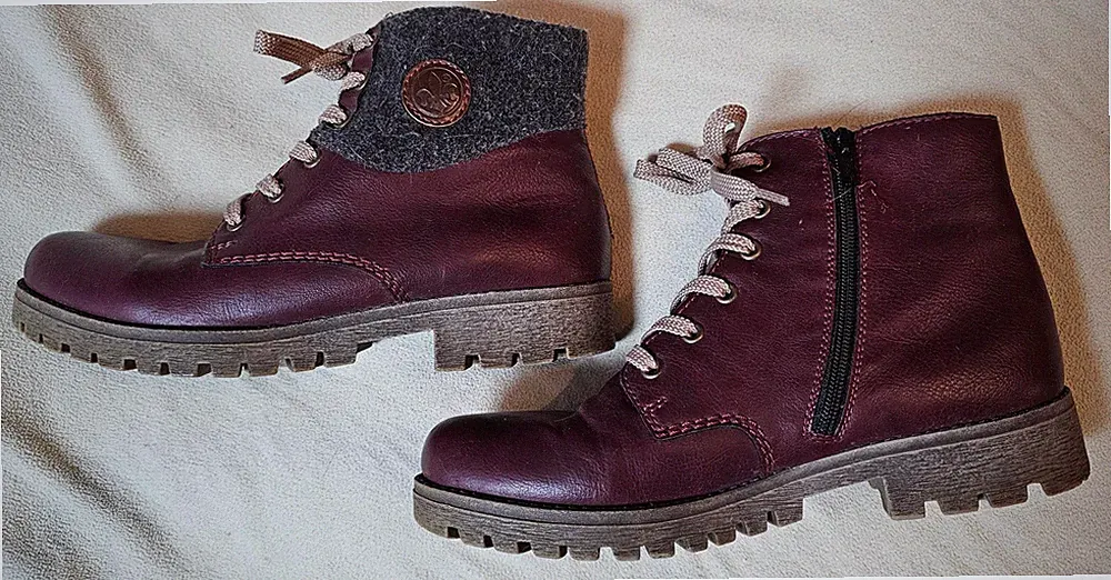 Rieker Stiefel Stiefeletten Boots Damen Schuhe gr.40, Rotbraun, gefüttert