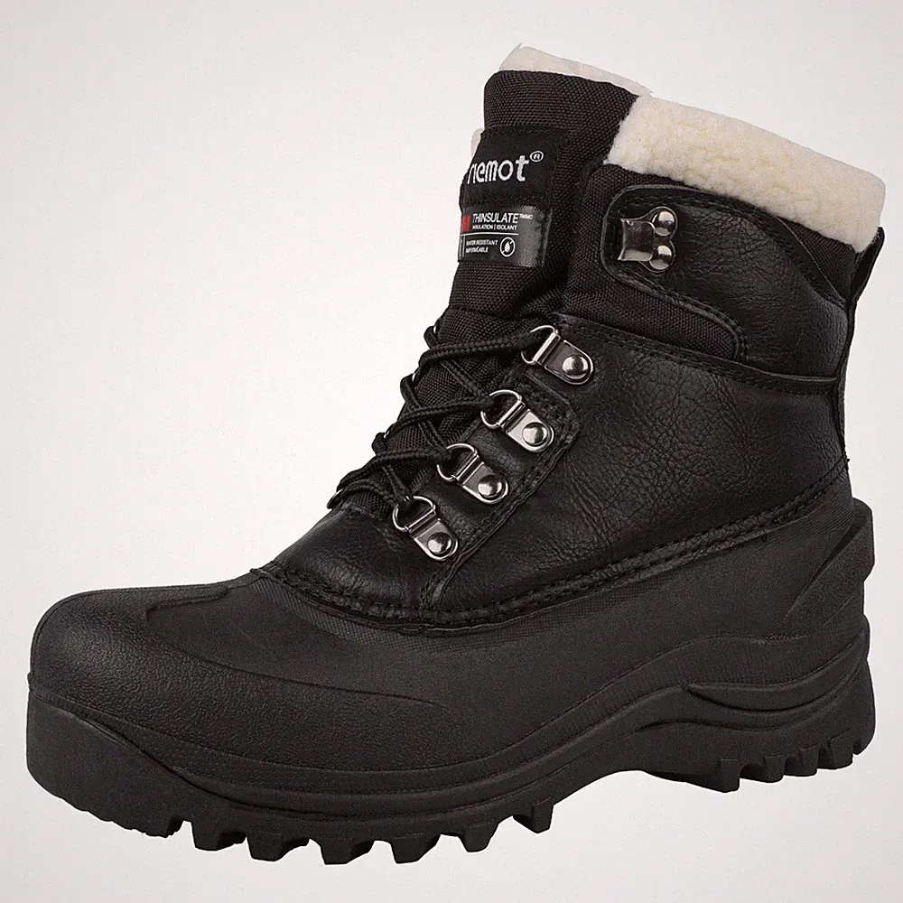riemot Damen Stiefeletten Wasserfest Winterstiefel Warme Gefüttert Stiefel