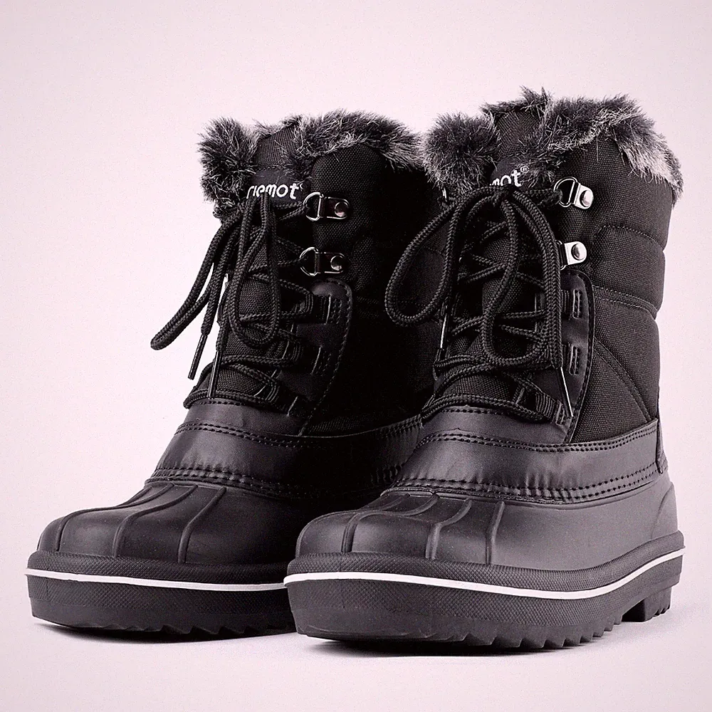 Riemot Damen Warme Schneestiefel Halbhohe Stiefel Wasserdicht Winterstiefel