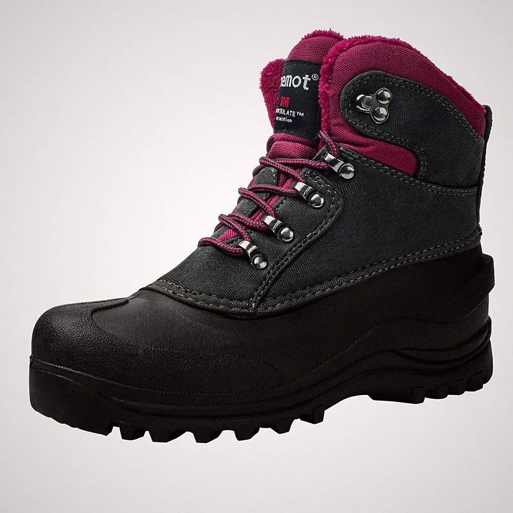 riemot Damen Winter Wärme Wasserdichte Stiefeletten Schneestiefel mit Futter
