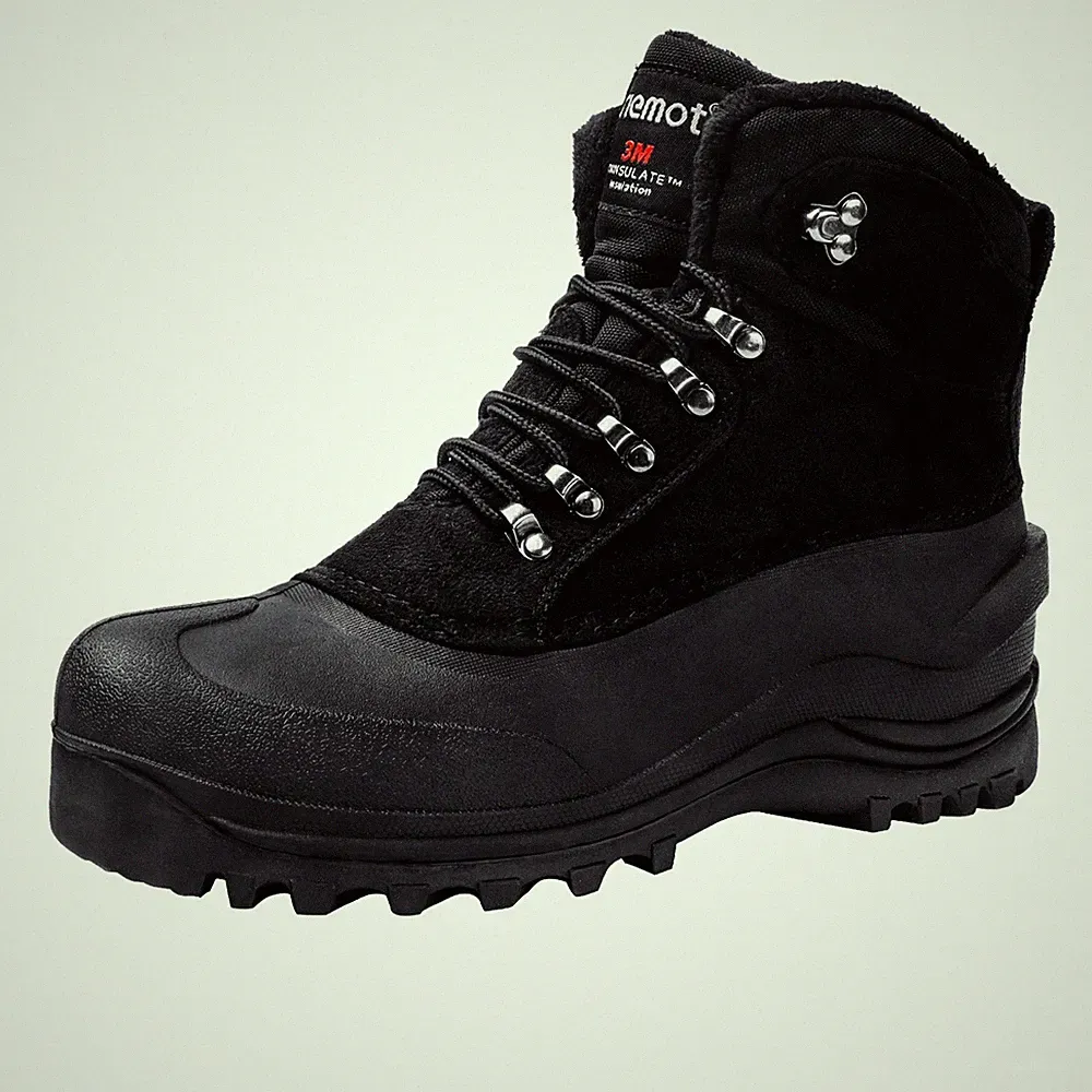 Riemot Winter-Wasserdichte Schneestiefel mit Wärmefutter für Wanderung ,Unisex