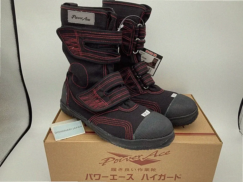 Rikio Tabi Boots Power Ace High Guard Hg220 3E BLACK×RED Sicherheitsstiefel...