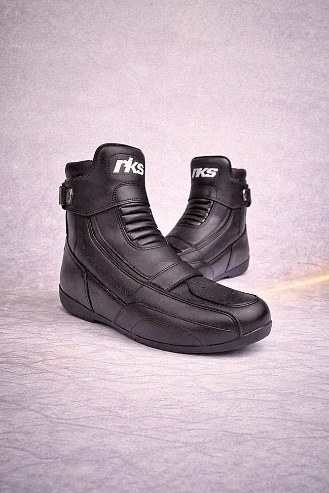 RK-2 Kurze Leder Cruiser Knöchel Motorrad Stiefel Damen & Herren