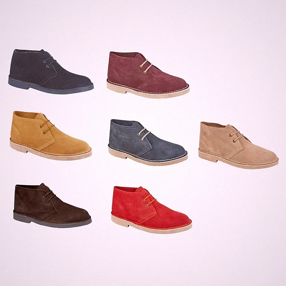 ROAMERS Herren Damen Frauen Wildleder Leder Schnürung Bequem Leger Stiefeletten Wüste Stiefel