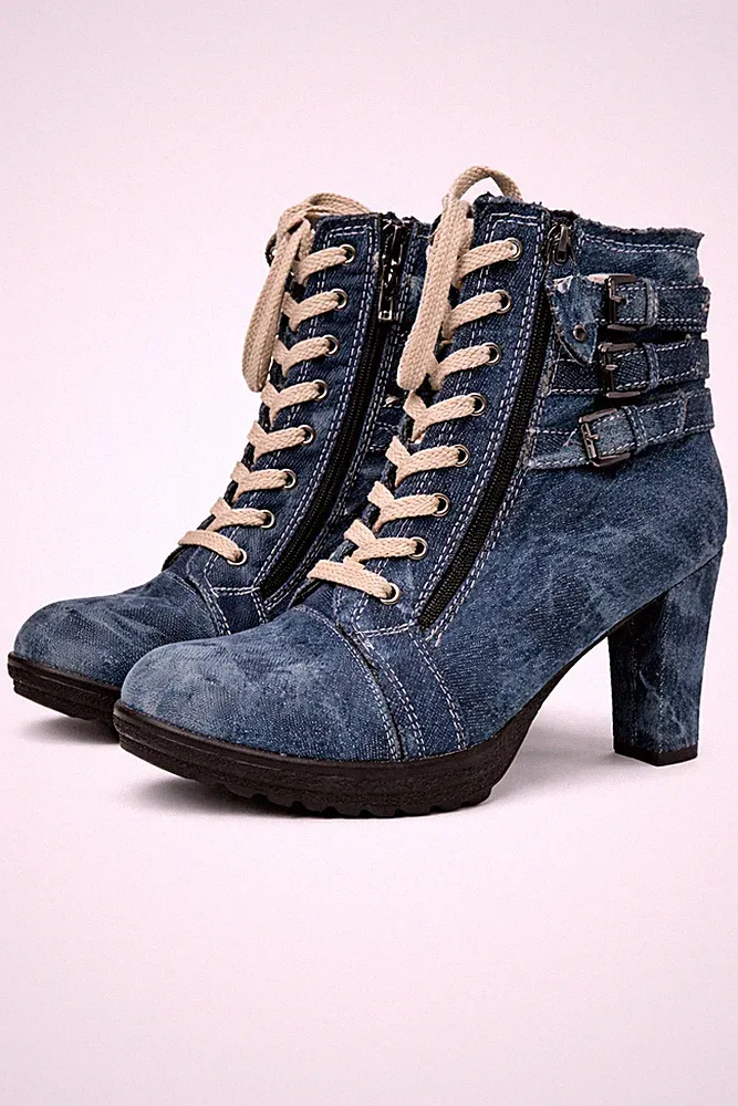 Jeansstoff Gummistiefel