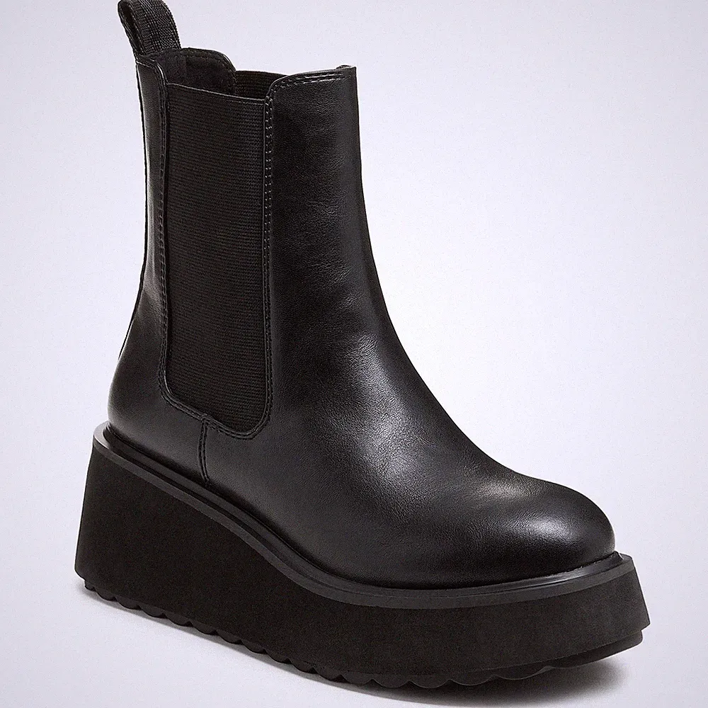 Rocket Dog Heyday Damen Stiefeletten aus schwarzem Polyurethan