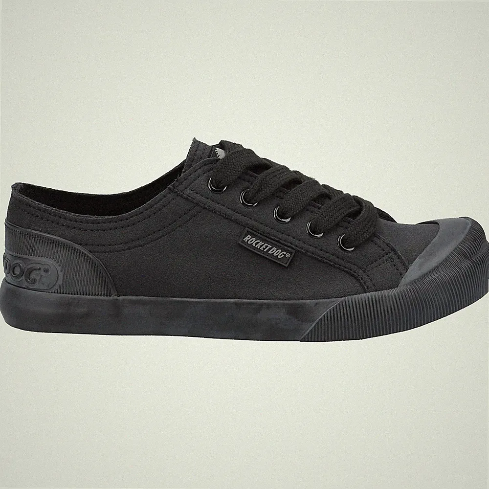 Rocket Dog Jazzin Damen Mädchen Freizeit Mode Plimpolls Pumps Turnschuhe schwarz