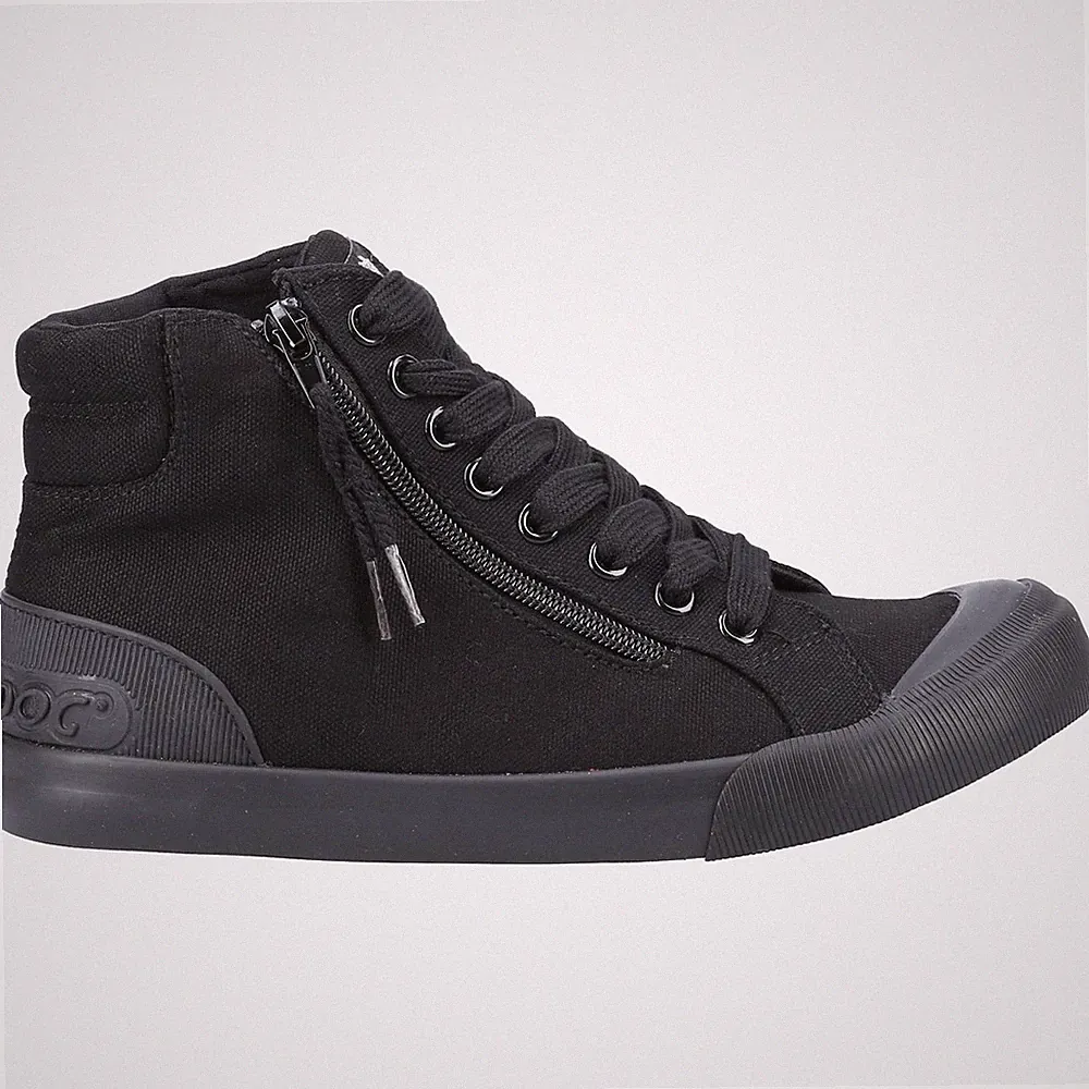 Rocket Dog Jazzin Hi-Top modische lässige Damen-Sneaker Turnschuhe schwarz