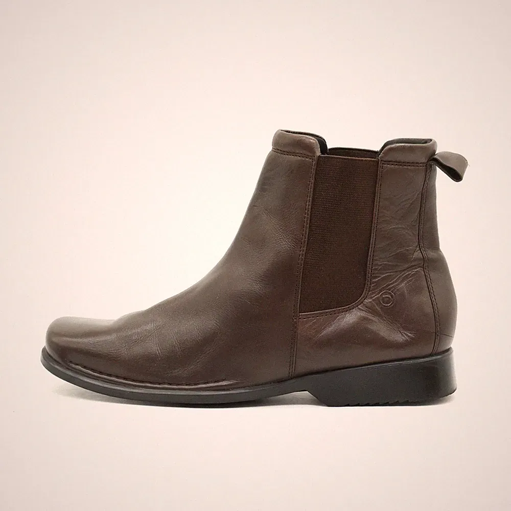 Rockport Damen Stiefel Braun Leder Knöchelhoch Gepolstert Chelsea-Stiefel EU 39