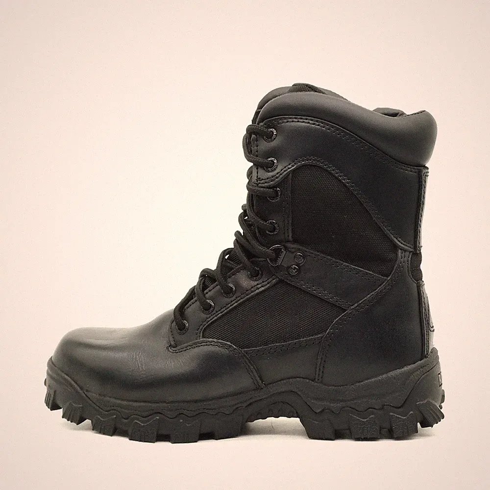 Rocky Damen Alpha Force Stiefel Schwarz Reißverschluss, Rutschfest EU 39