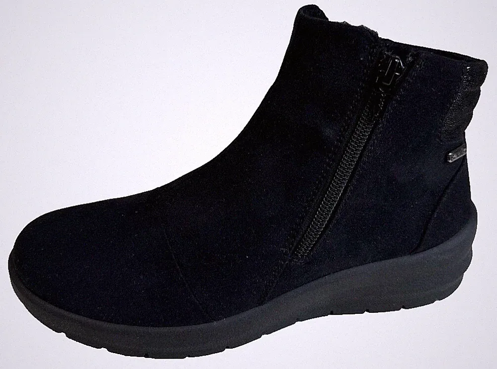 Rohde Damen Stiefel Stiefeletten mit Warmfutter 37 Schwarz Microvelour Schwarz