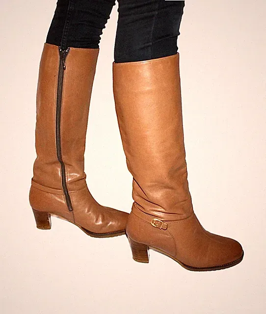 ROMA 70er VINTAGE WINTERSTIEFEL STIEFEL STIEFELETTE BRAUN 40 WARMFUTTER #S9-ZZ#