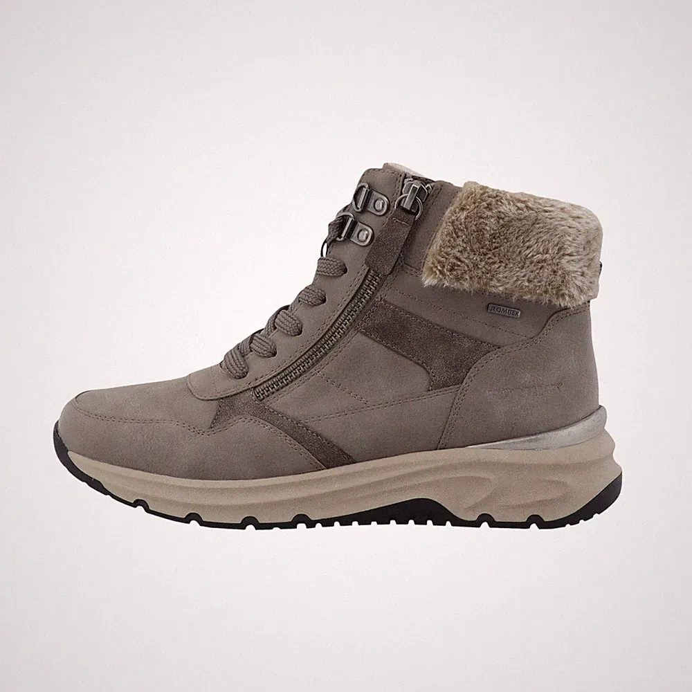 Romika Damenschuhe Schnürer Winterstiefel Grau Freizeit