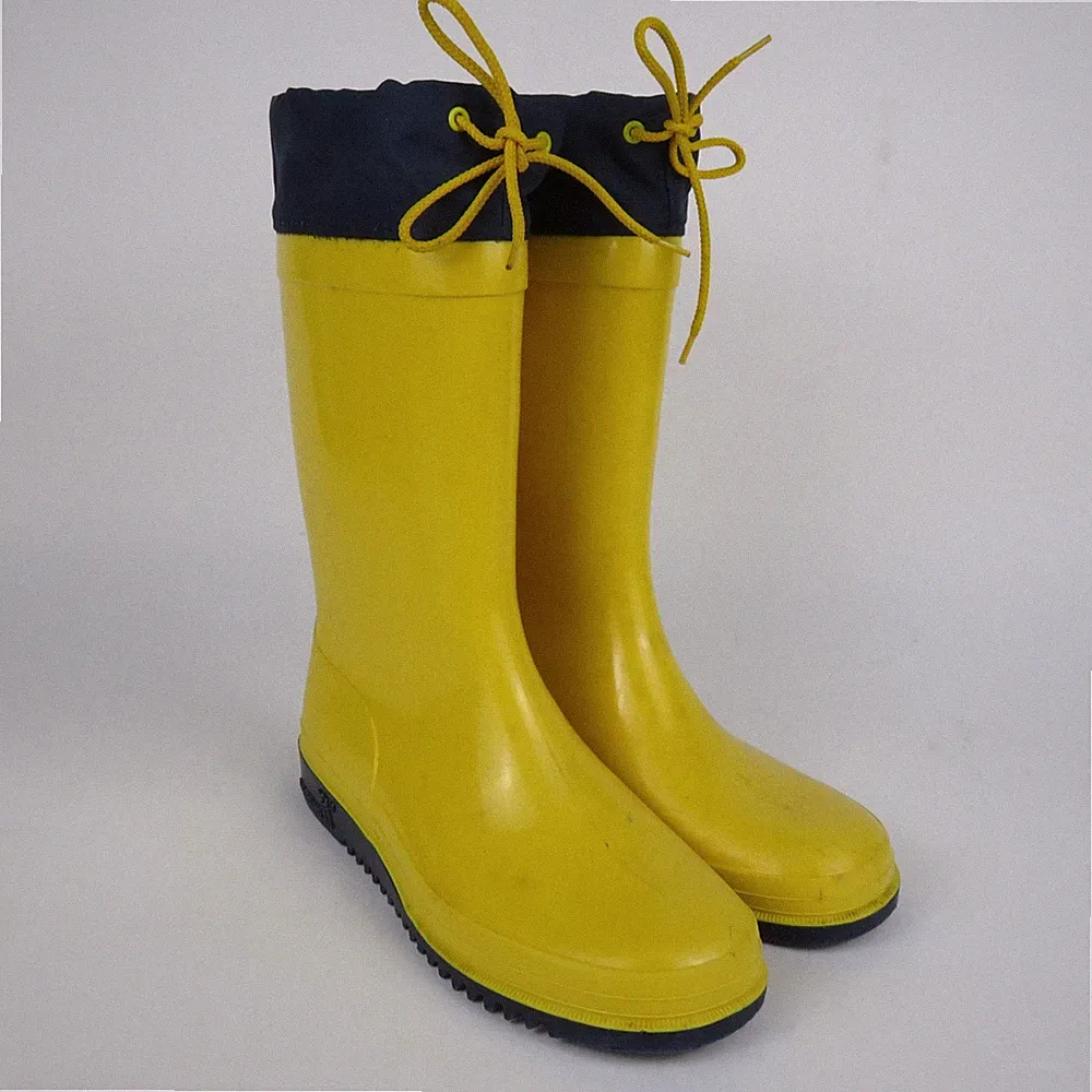 Romika Gummistiefel Bobby Größe 37 Gelb/Blau Vintage Kids Boots 70's 80's