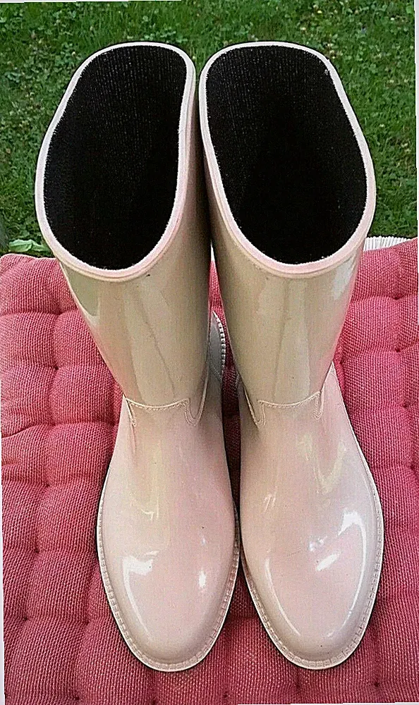 Romika - Gummistiefel - Regenstiefel - Gr. 38 - retro, vintage - creme