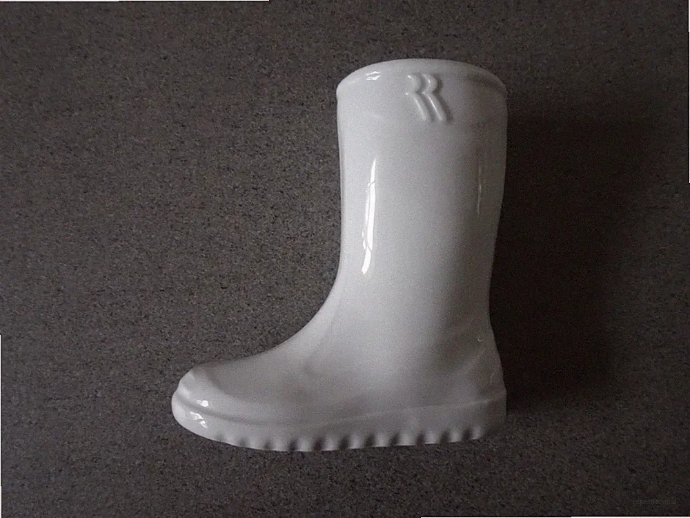 ROMIKA Gummistiefel Vase weiß Thomas Porzellan H 14 cm, 70ziger Jahre