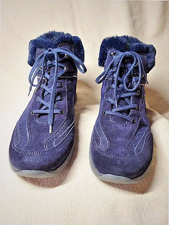 Romika Top Dry Tex Damen Stiefeletten Boots gefüttert Blau Gr. 41