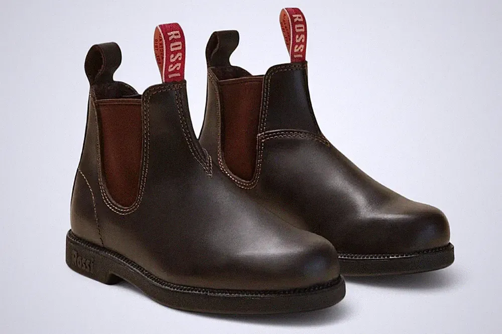 Rossi Braune Chelsea Leder Stiefel Booma 607 Australischer Unisex Stiefeletten