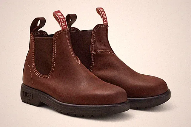 Rossi Braunes Leder Chelsea Stiefel Endura 303 Australisch Unisex Arbeit Knöchel