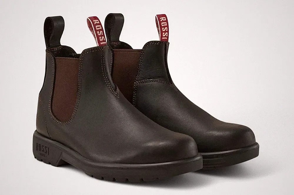 Rossi Braunes Leder Chelsea Stiefel Endura 303 Australisch Unisex Works Knöchel