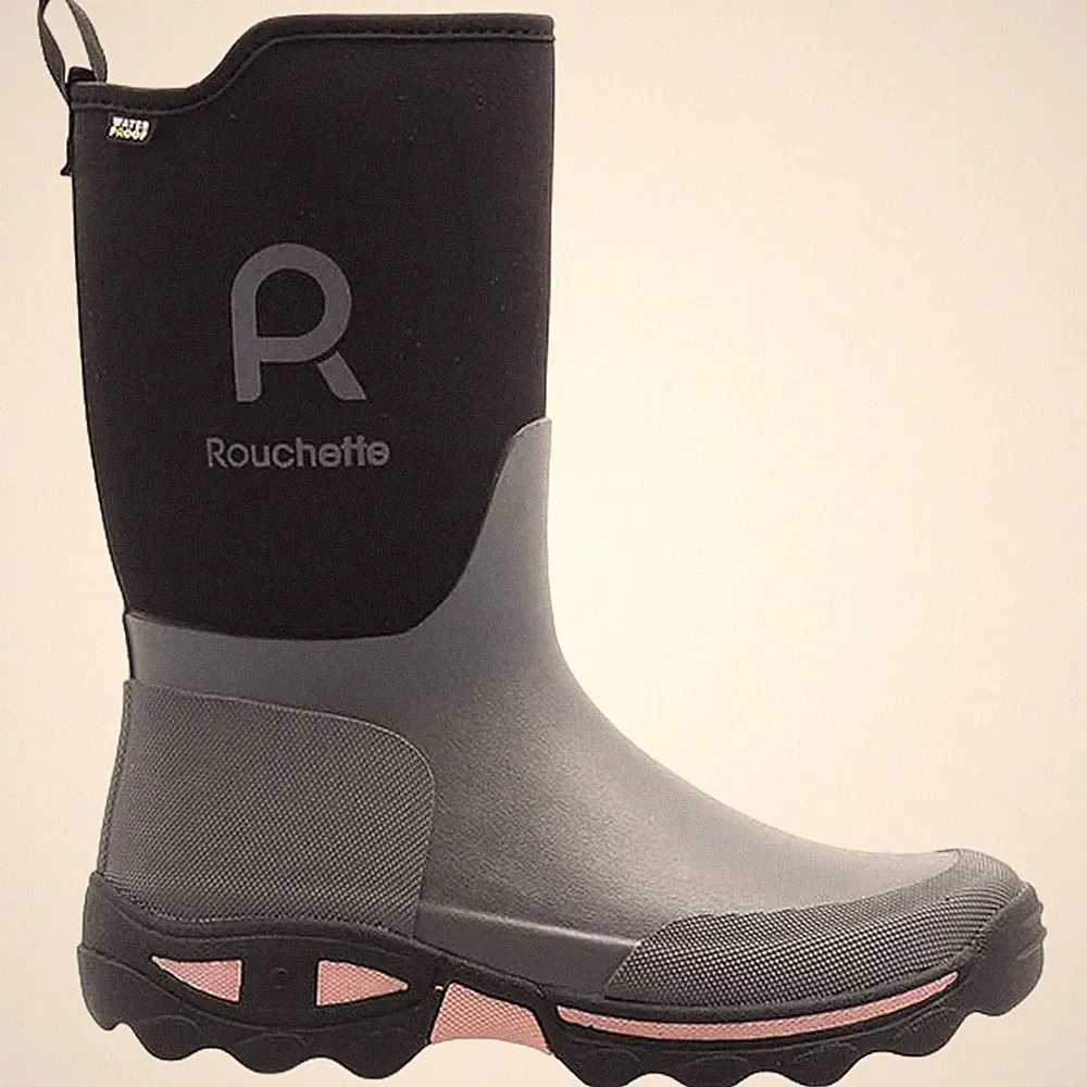 Rouchette Damen Gummistiefel Clean Garden Wasserfest Selbst Reinigung Neopren
