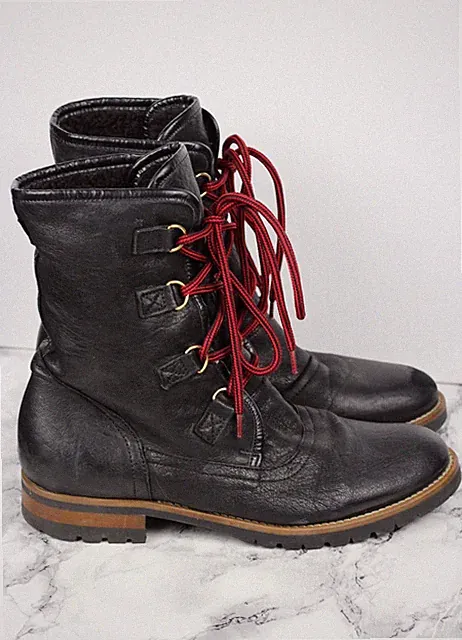 Russell & Bromley Black Leather Classic Fleece Lined Boots, Size UK 5 / EU 38