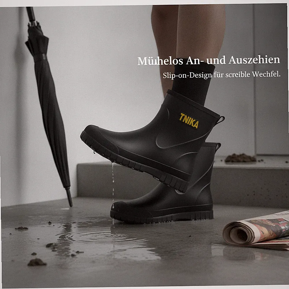 Rutschfeste Herren Regenstiefel wasserdicht für alle Wetterlagen, für Schlamm