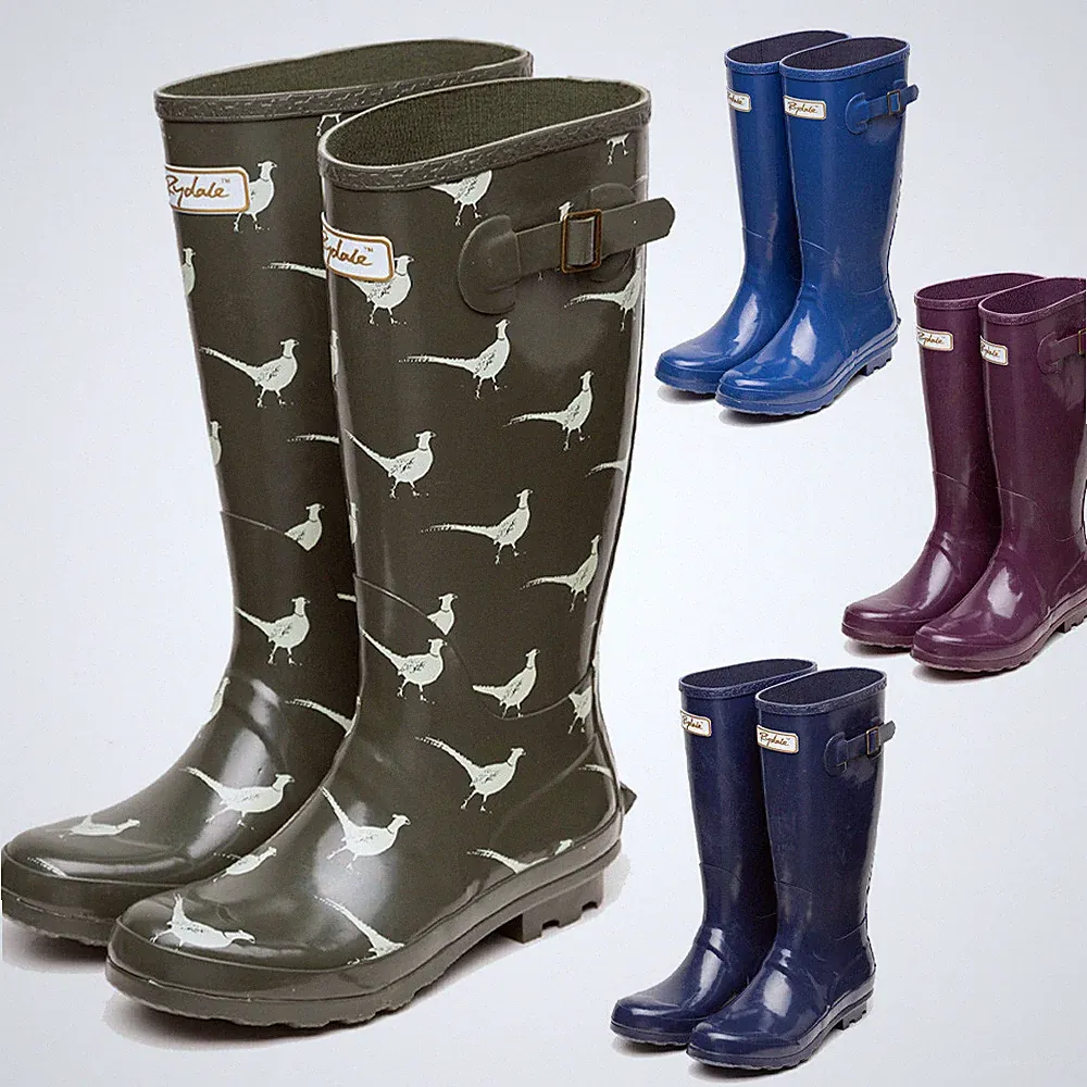 Rydale wasserdichte Gummistiefel kniehoch bedruckt Gummistiefel Boots 6 Farben