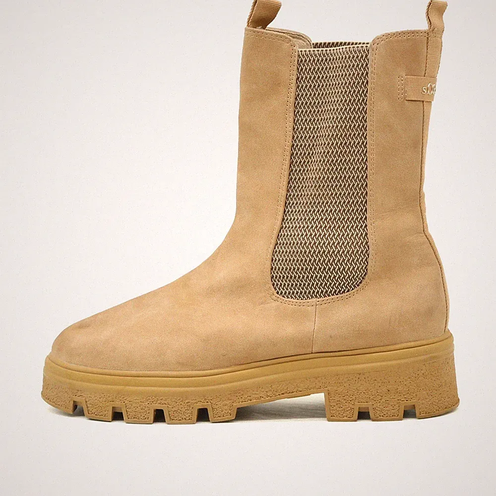 s.Oliver Damen Chelsea Boots Stiefel beige Knöchelhoch Atmungsaktiv EU 41