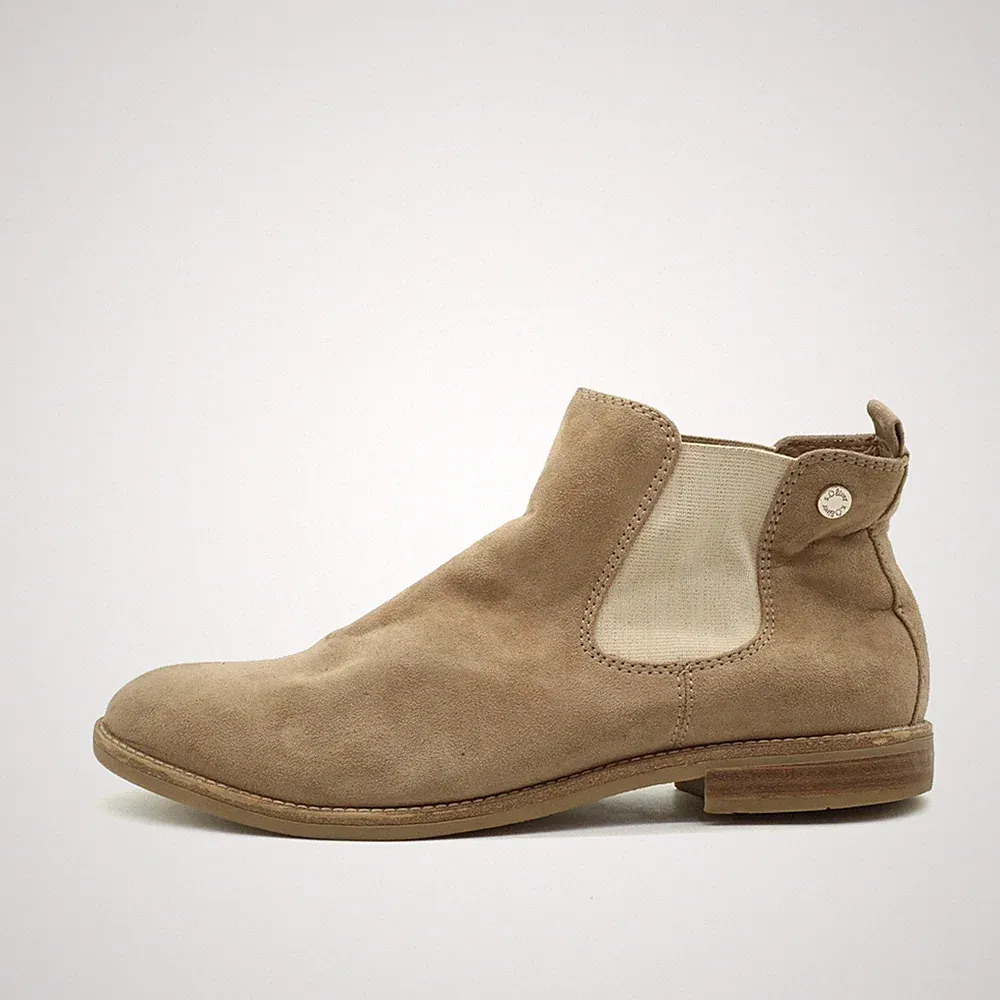s.Oliver Damen Stiefel EU 42 Chelsea Beige Elastische Seitenteile Casual Boots