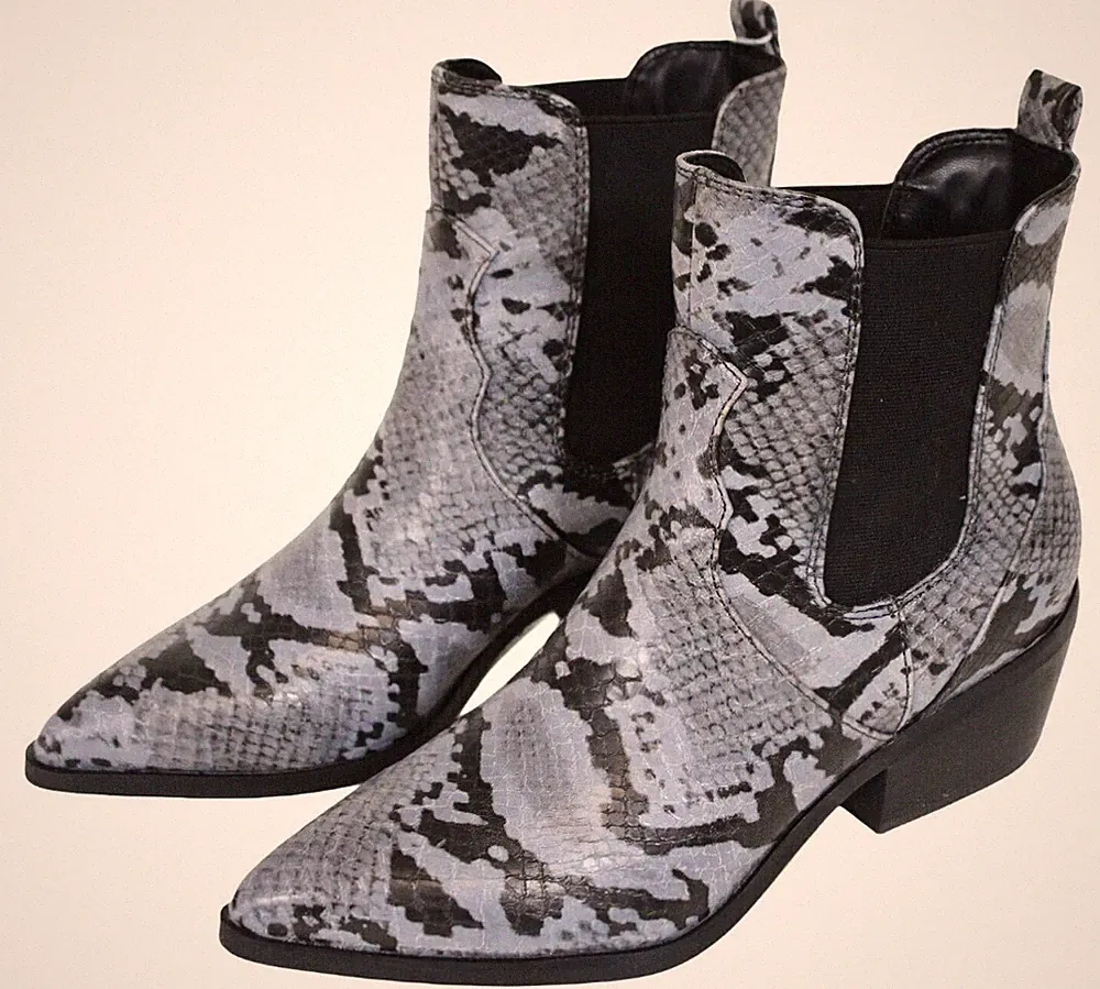 s.Oliver Damen Stiefeletten mit Snake-Print – Komfort & Anti-Rutsch
