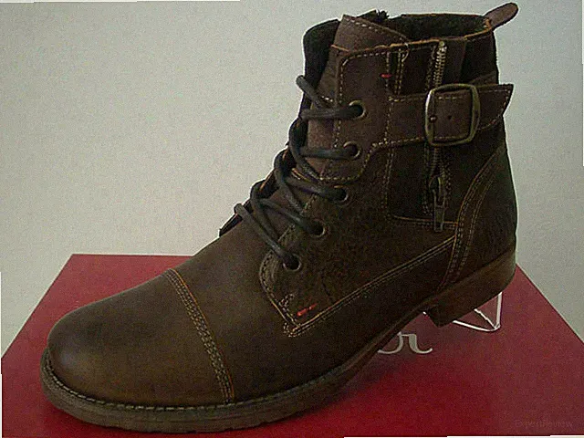 s.Oliver Stiefel Leder Boots Schnürschuhe braun Gr. 41-45 5-15219-25 391 Neu3