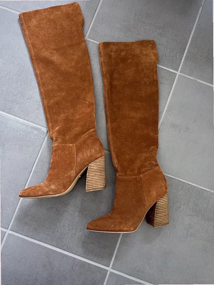 Sacha Leder Cowboy Western Stiefel Größe 37 Cognac TOP