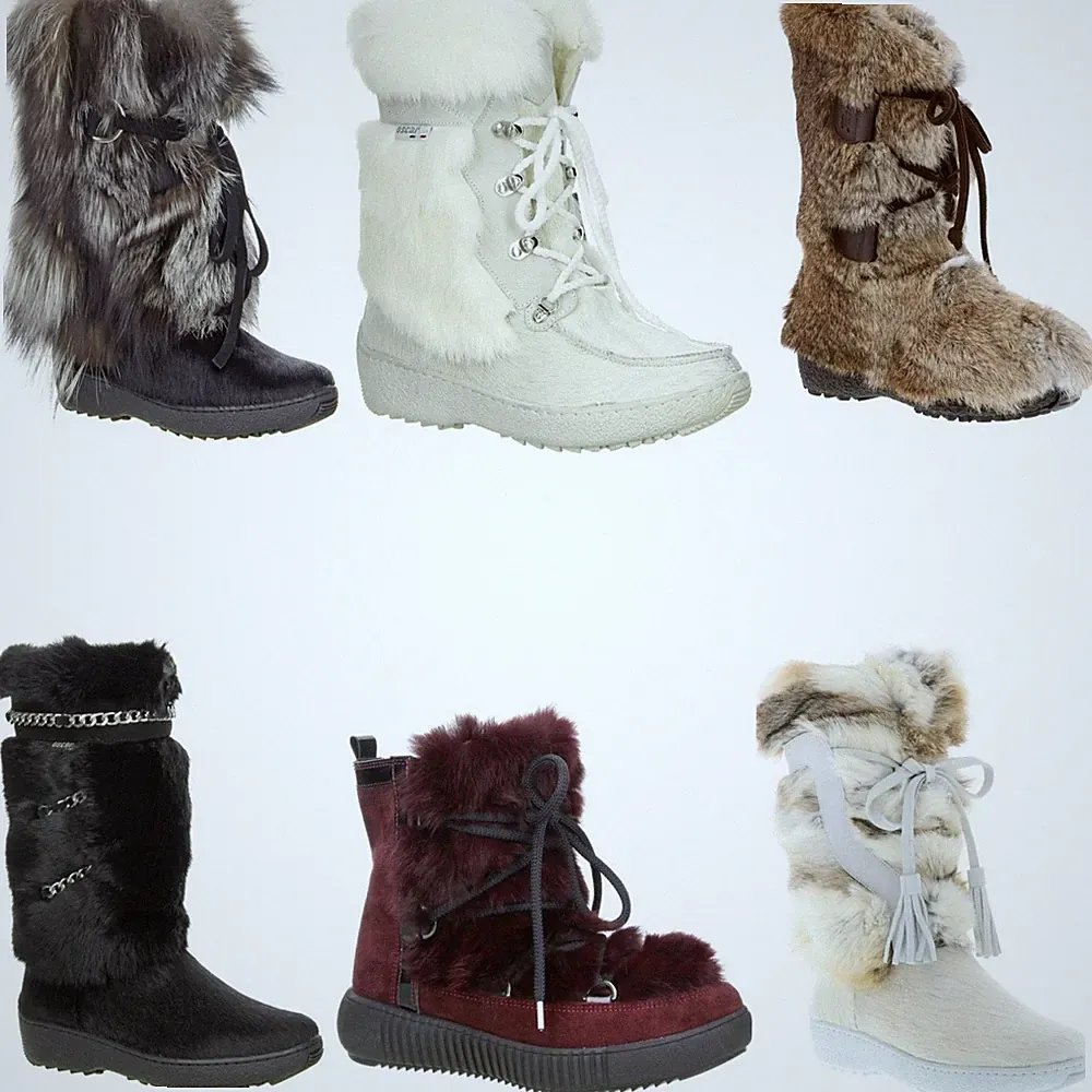 SALE Oscar Sport Damen Echtfell Winterstiefel Naturfell Warmfutter Boots 36–42