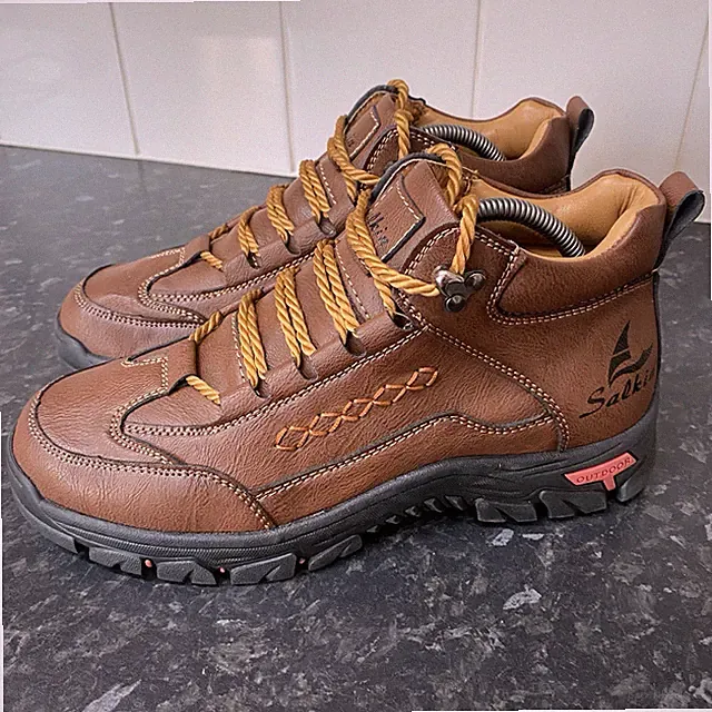 Salkin Damen Segelboot Schuh Braun Leder Schnürstiefeletten UK 7 EU 40