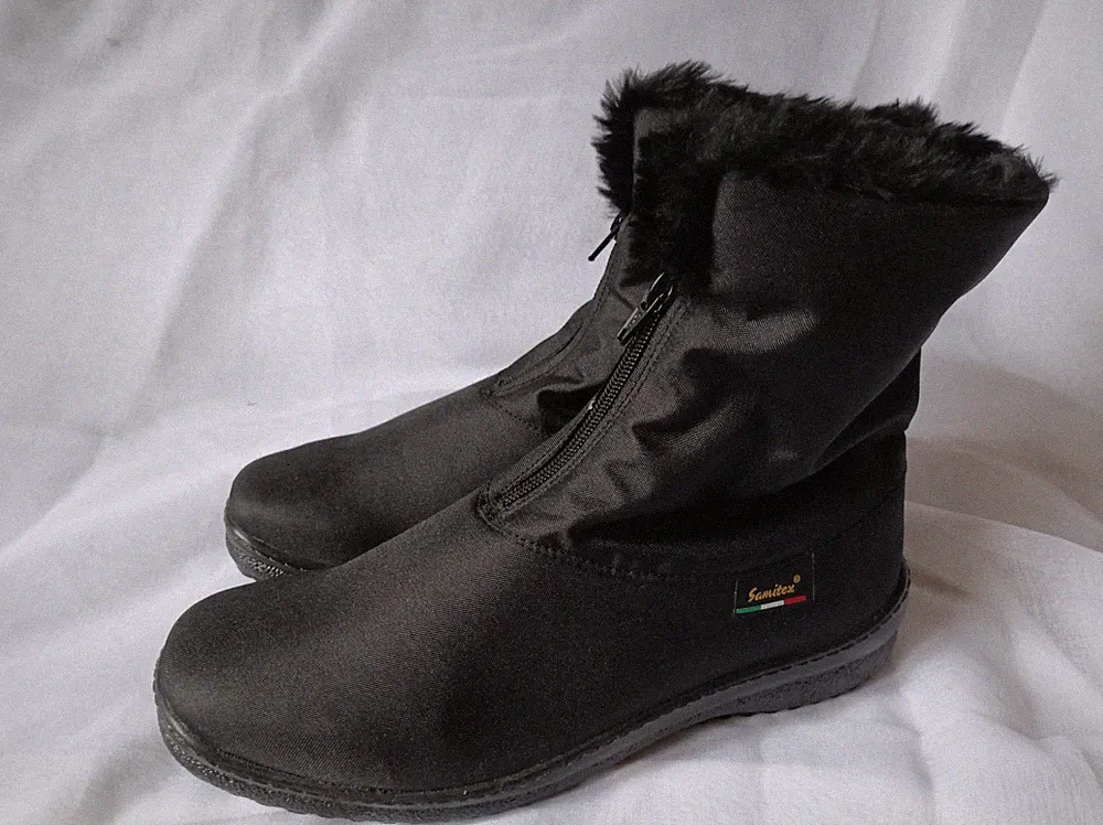 Samitex Damen Winter Stiefel Neu 41 Lammfell Pelz Schwarz Made in Italy