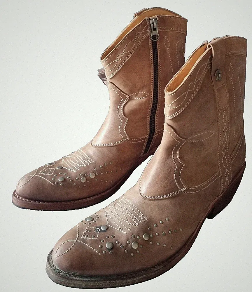 SANCHO Western Boots Damen Leder Smoky Cowboy Stiefel Spanien 38 39