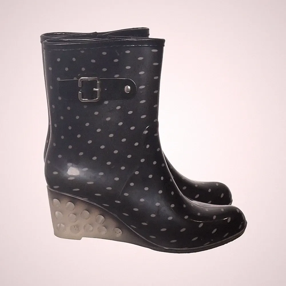 Sanmm, Kurze Gummistiefel, Größe: 39, Schwarz/Weiß, Damen #dfR