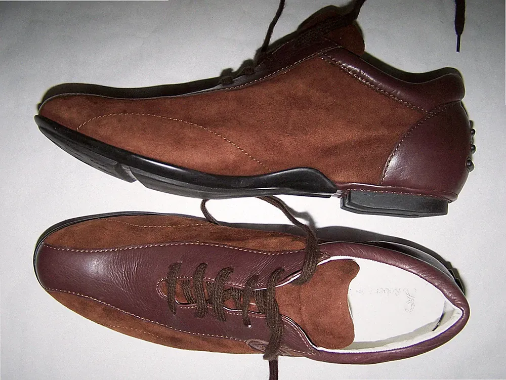 SCARPE ROBERTA DI CAMERINO N 40 100% LEDER WILDLEDER SNEAKERS MADE IN ITALY