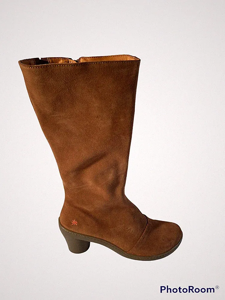 Schaftstiefel The ART COMPANY Neu Rostsfarben Velourleder Absatz 5cm Gr.37