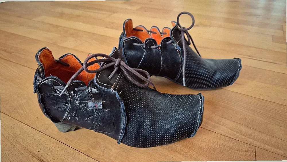 Schicke Schuhe, Echtleder schwarz, 38/39, Maia, Stiefelette, stylisch, vintage
