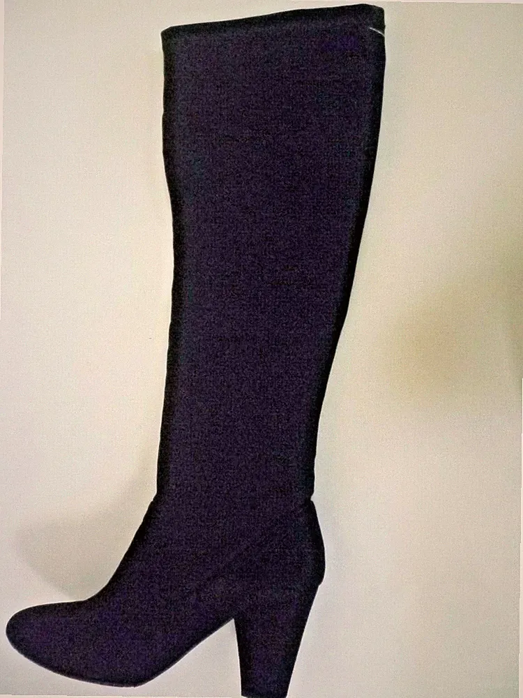 Schlupfstiefel Stiefel Langschaftstiefel Damenschuhe Leder schwarz 40 6,5