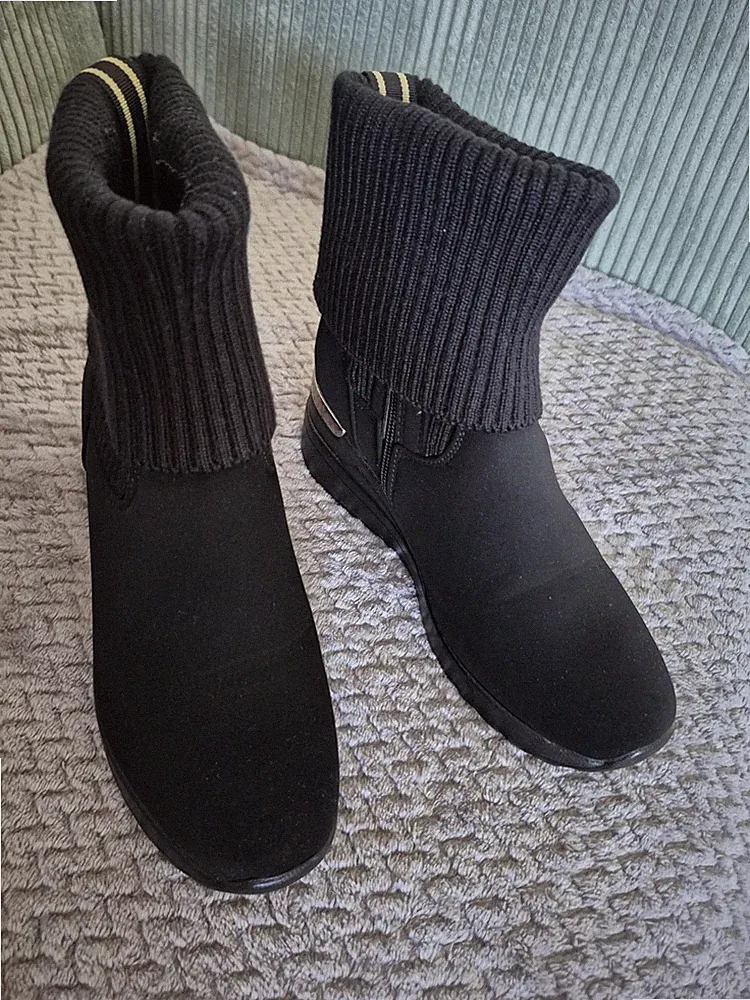 SCHNÄPPCHEN!!!! Schwarze Stiefel Gr. 38 Wildleder Optik NEU Ungetragen