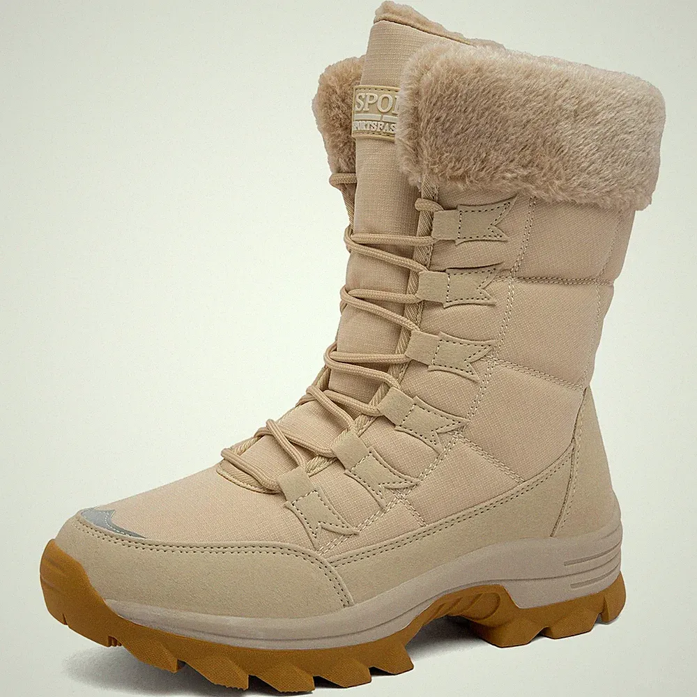Schneestiefel Damen Winter Warm Gefüttert Outdoor Sneaker Sportschuhe Wasserd...