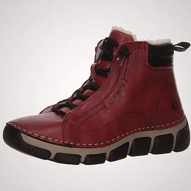 Schnür-,Zug-u.Schnallenstiefel von Lerros in Rot