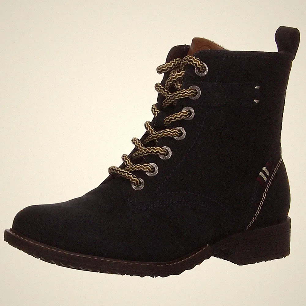 Schnür-,Zug-u.Schnallenstiefel von Tamaris in Blau