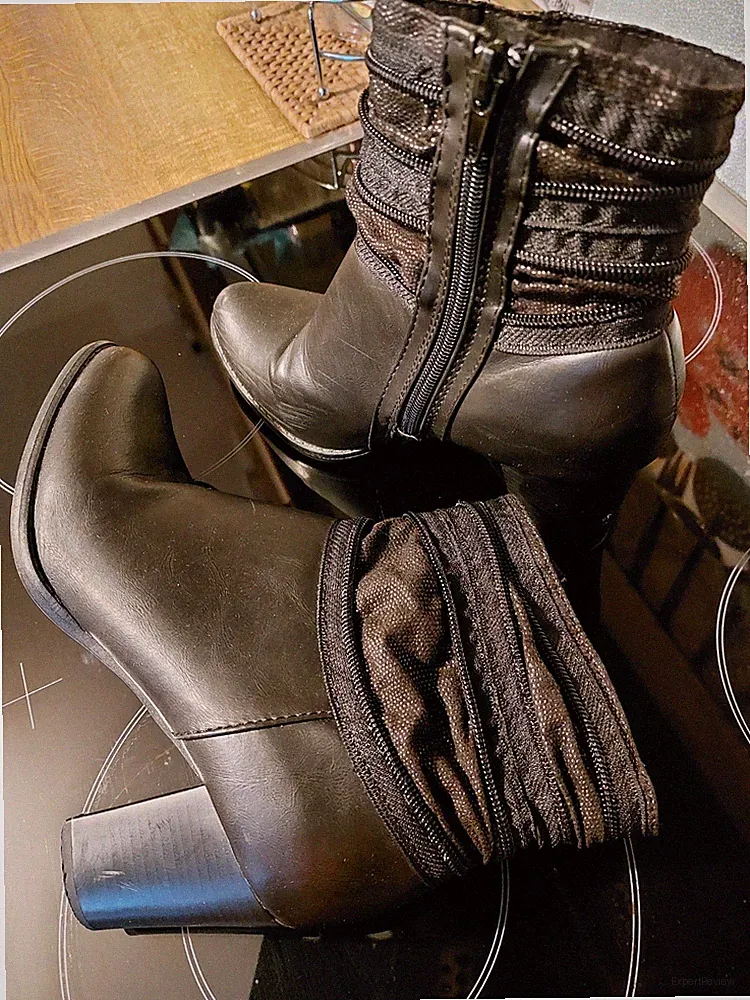 schöne Stiefelette schwarz braun 38 kl. Absatz