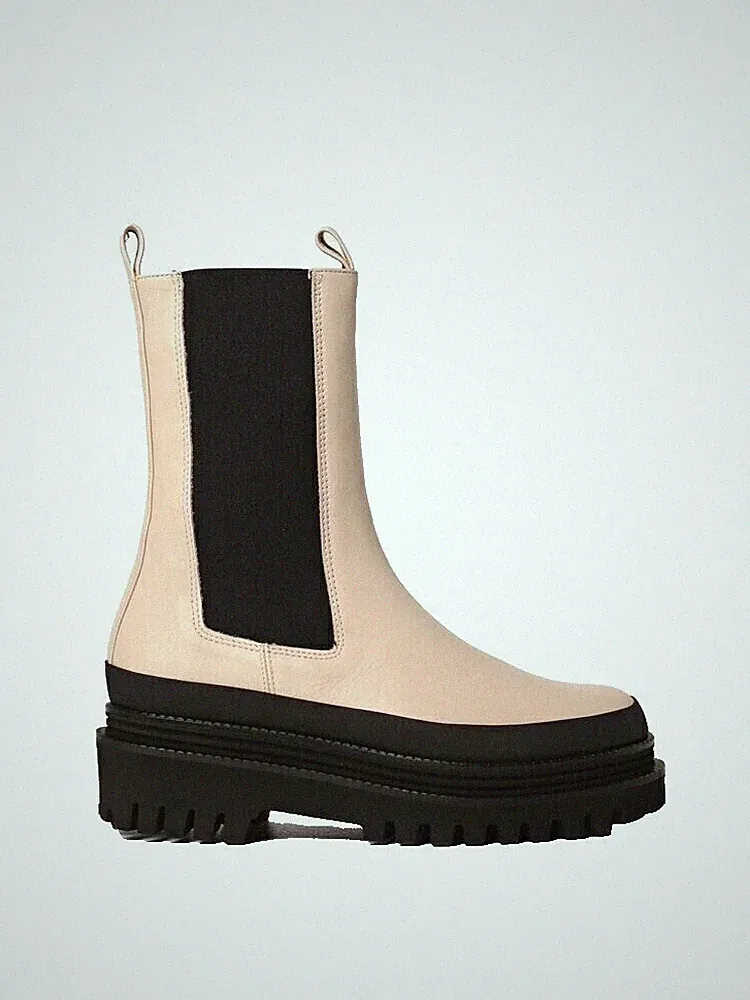SCHUHE € 299,00 -50% DAMEN STIEFELETTE PALOMA BARCELO CARMEN NAPASOFT ELFENBEIN/SCHWARZ