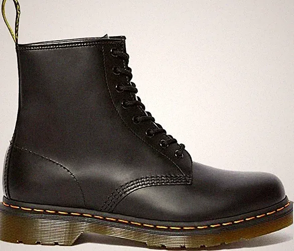 Schuhe Amphibisch Dr Martens Frauen Männer 1460 Glatt Schwarz Tronchetto Bootie
