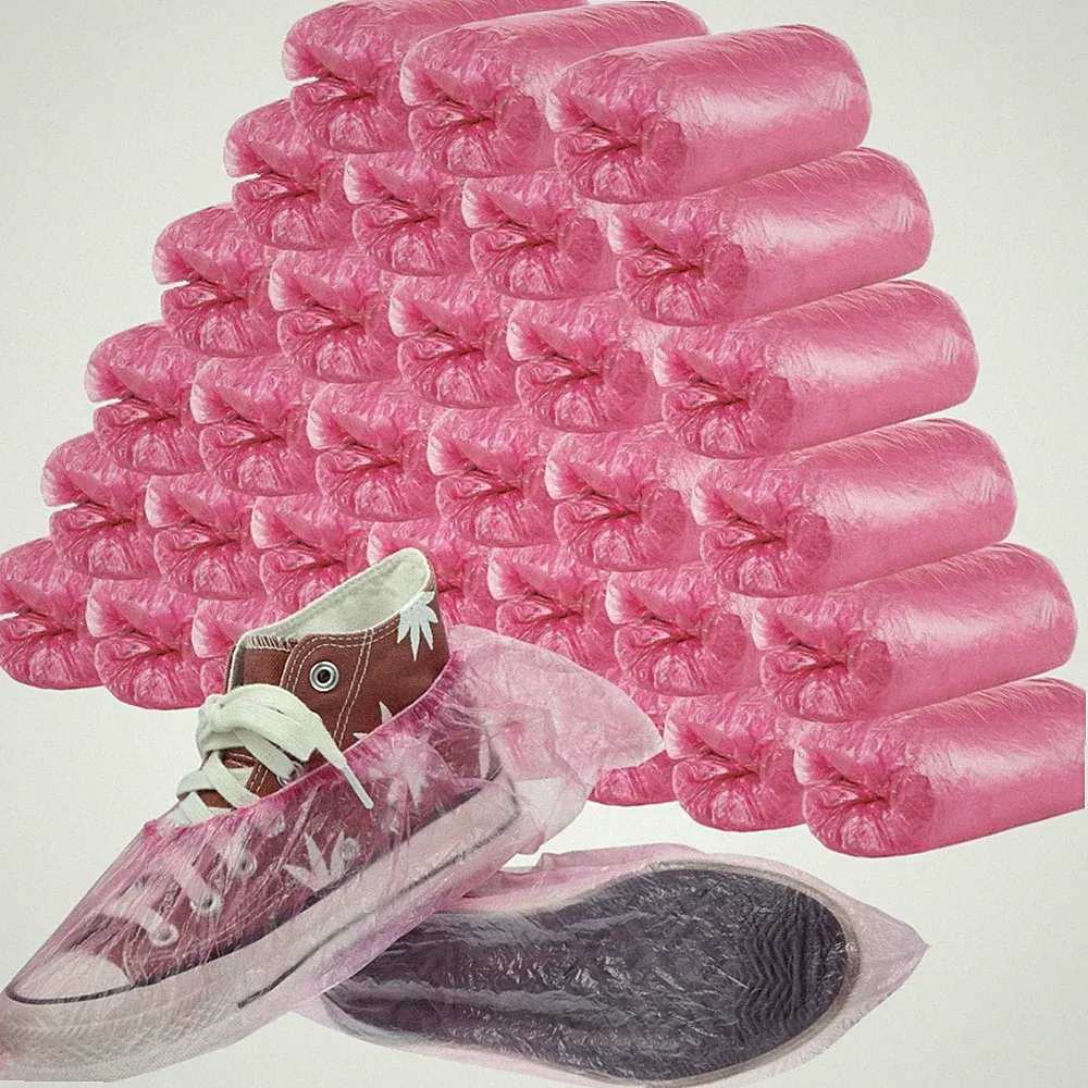 Schuhüberzieher Einweg Schuhschutz 400 Stück rosa Gummistiefel